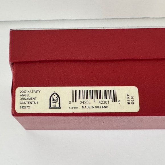 Waterford Crystal 2007 Christmas Ornament with Enhancer and Box - Nativity Angel - Picture 3 of 3